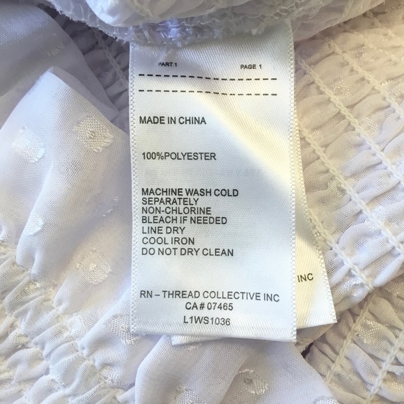 NWT Laundry by Shelli Segal Smocked Top with Sheer Sleeves - White - XL - Picture 9 of 10